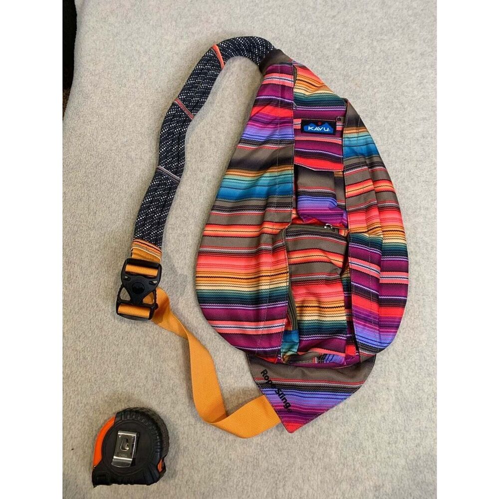 KAVU Rope Sling Bag in Serape Stripe